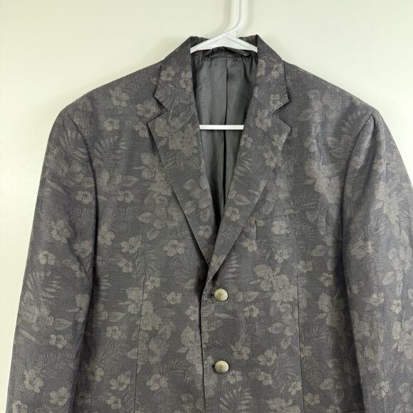 J. Lindeberg Botanic Jacquard Slim Fit Blazer EU 52L (US 42L) Linen Cotton - Picture 5 of 13
